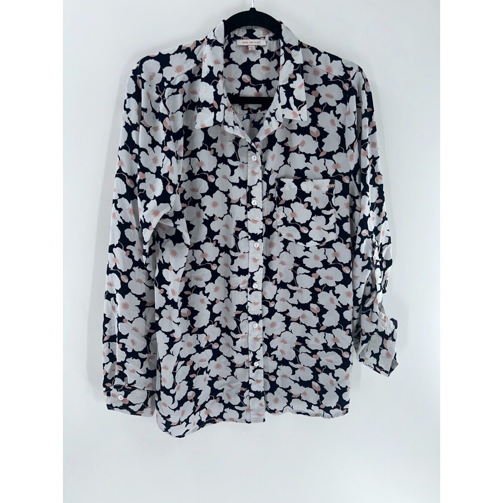 Women's Skies Are Blue By Stitch Fix  Floral Button Down Blouse Top Size XXL